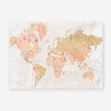 Across the World Map Art Print
