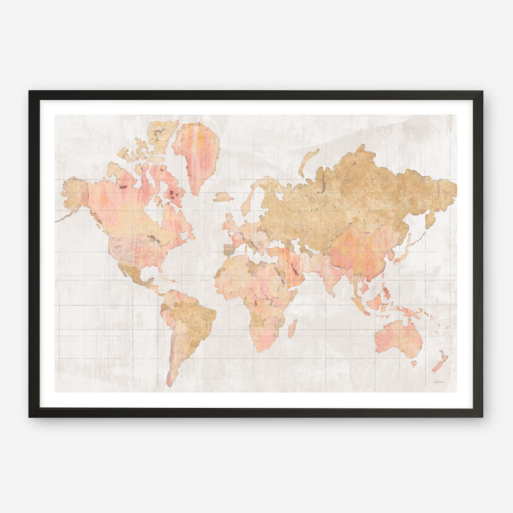 Across the World Map Art Print