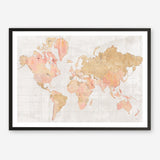 Across the World Map Art Print