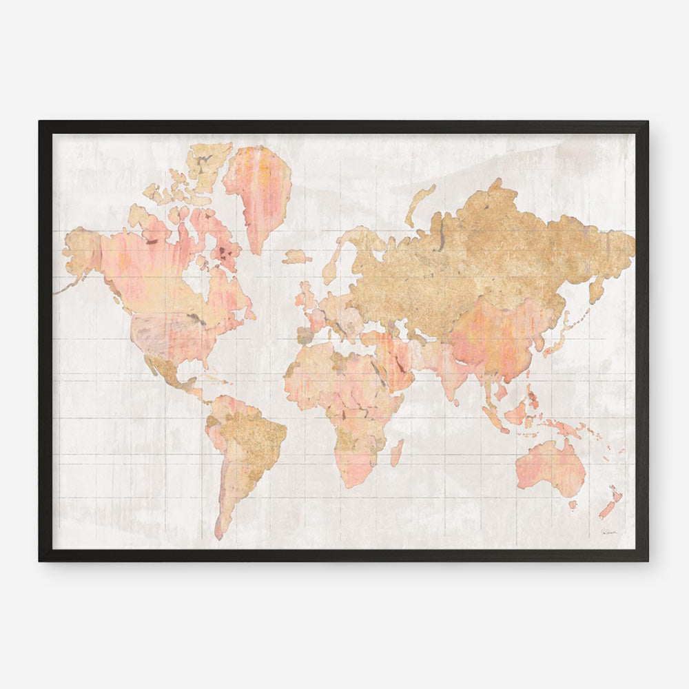 Across the World Map Art Print