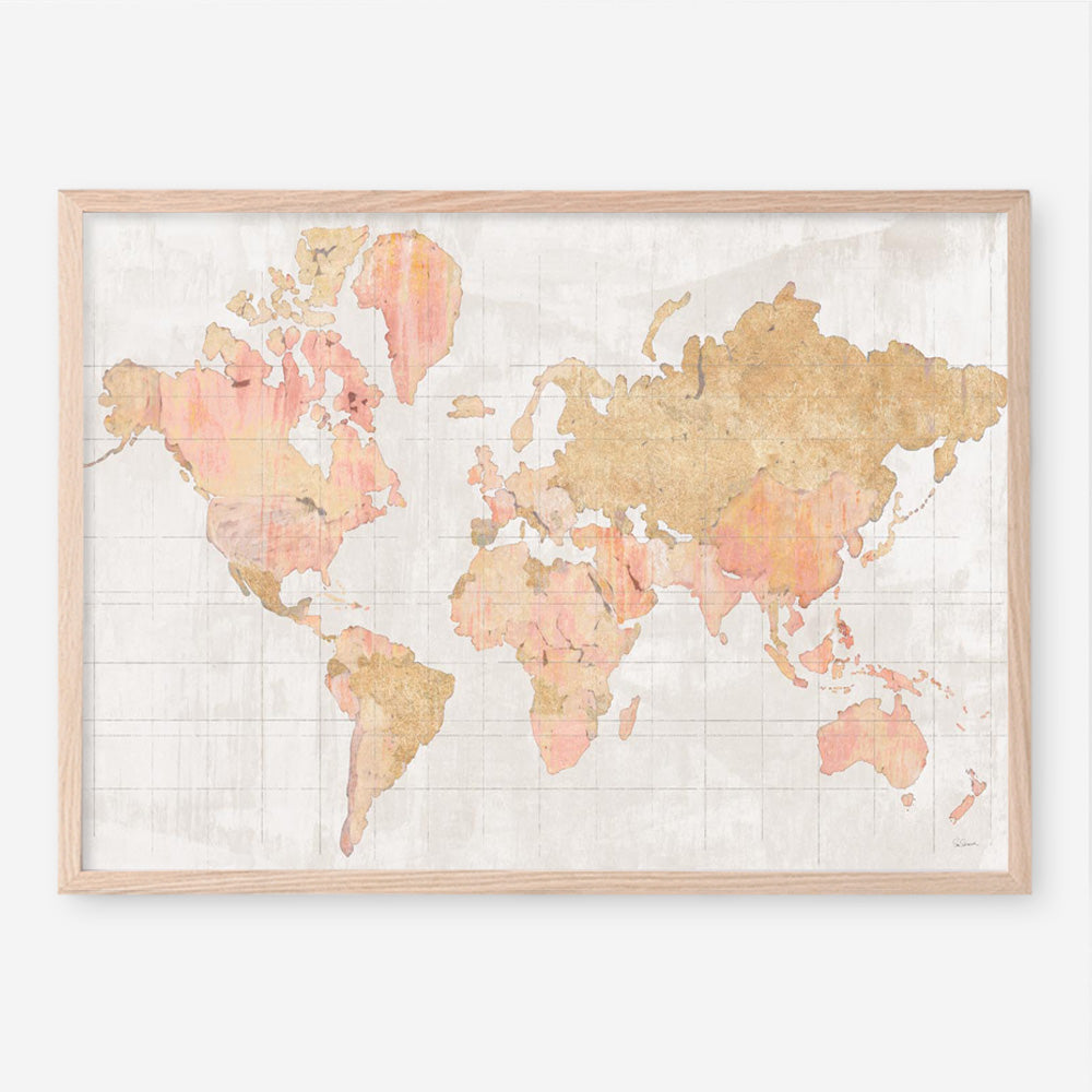 Across the World Map Art Print