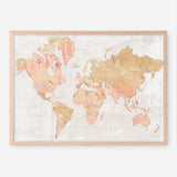 Across the World Map Art Print