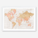 Across the World Map Art Print