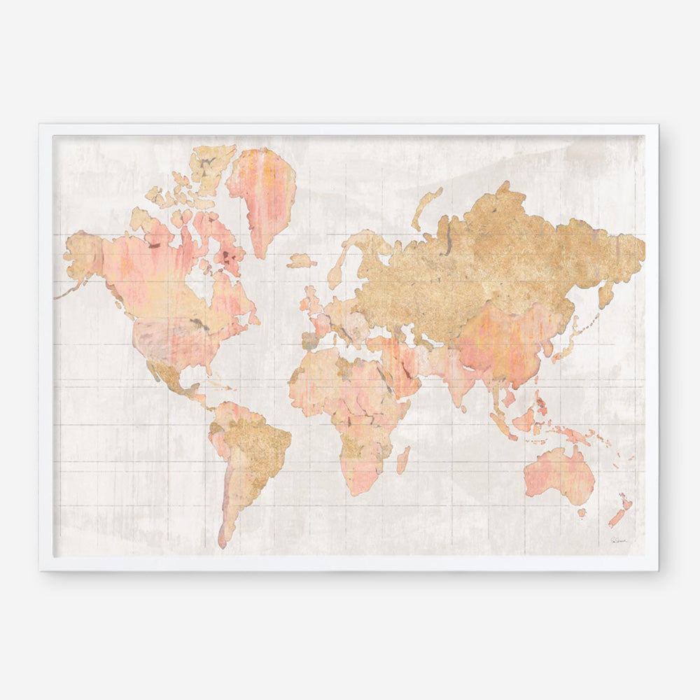 Across the World Map Art Print