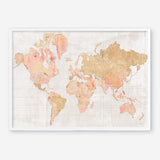 Across the World Map Art Print