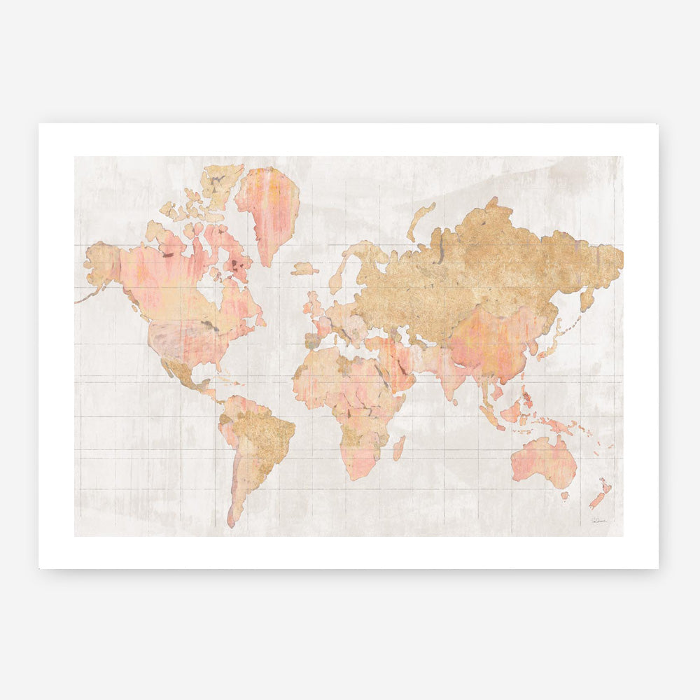 Across the World Map Art Print