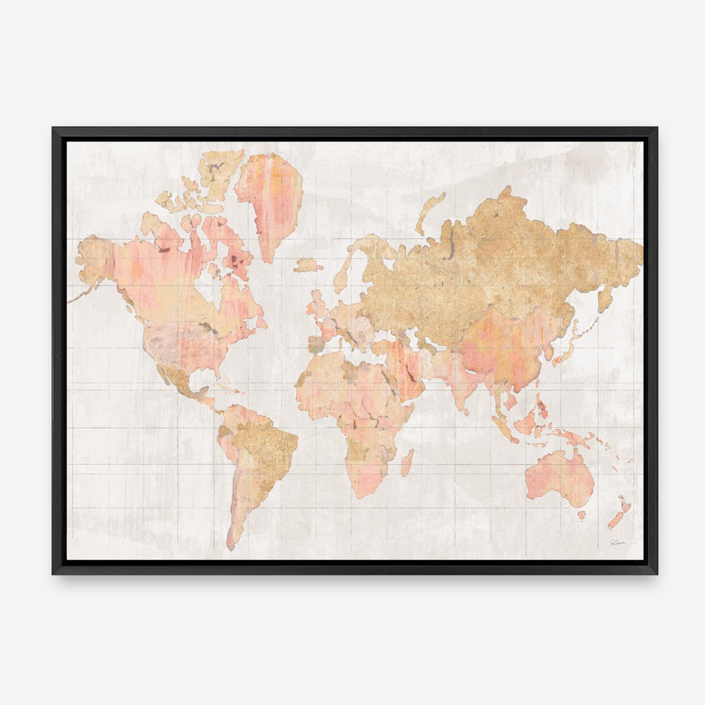 Across the World Map Canvas Print