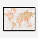 Across the World Map Canvas Print