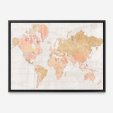 Across the World Map Canvas Print