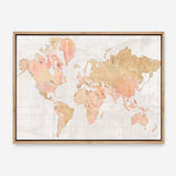 Across the World Map Canvas Print