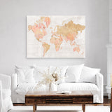 Across the World Map Canvas Print