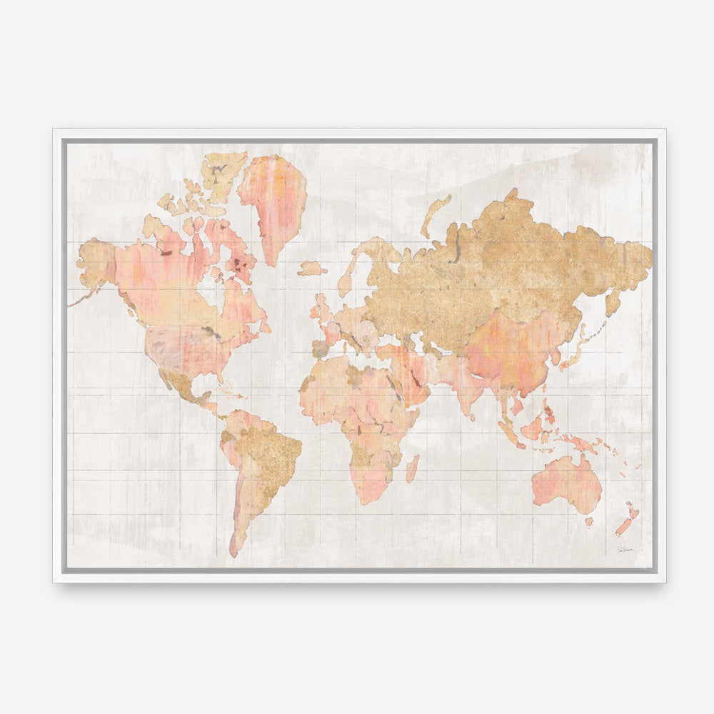 Across the World Map Canvas Print