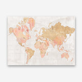 Across the World Map Canvas Print