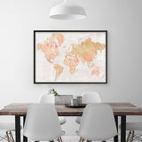 Across the World Map Art Print