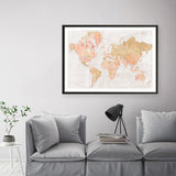 Across the World Map Art Print