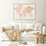 Across the World Map Art Print