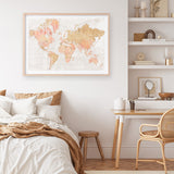 Across the World Map Art Print
