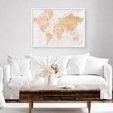 Across the World Map Art Print