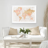 Across the World Map Art Print