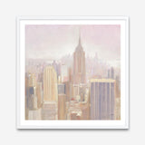 Manhattan in the Mist (Square) Art Print