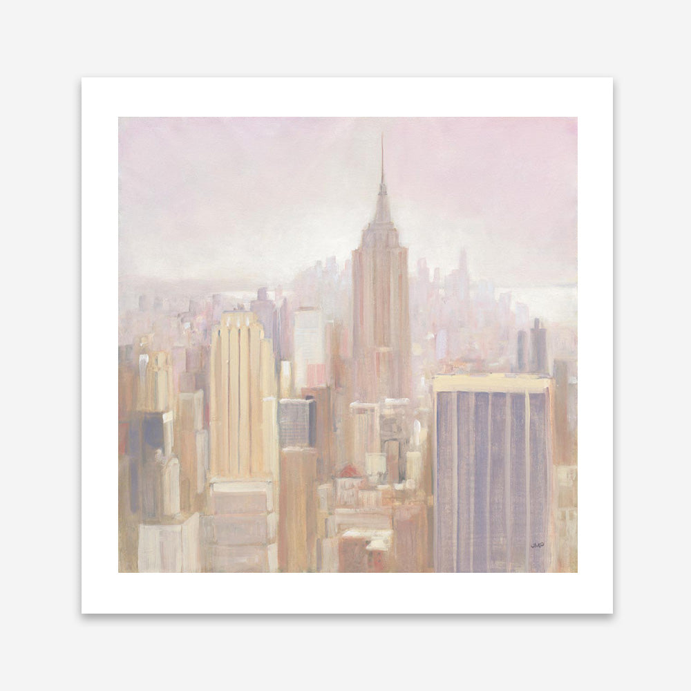 Manhattan in the Mist (Square) Art Print
