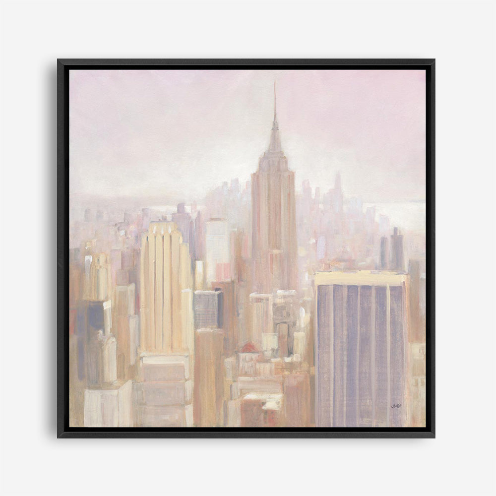 Manhattan in the Mist (Square) Canvas Print