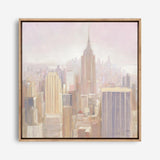 Manhattan in the Mist (Square) Canvas Print