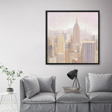Manhattan in the Mist (Square) Canvas Print
