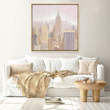 Manhattan in the Mist (Square) Canvas Print