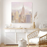 Manhattan in the Mist (Square) Canvas Print