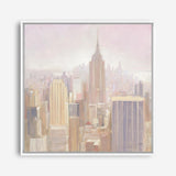 Manhattan in the Mist (Square) Canvas Print
