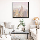Manhattan in the Mist (Square) Art Print
