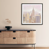 Manhattan in the Mist (Square) Art Print