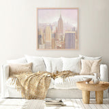 Manhattan in the Mist (Square) Art Print