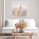 Manhattan in the Mist (Square) Art Print