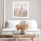 Manhattan in the Mist (Square) Art Print