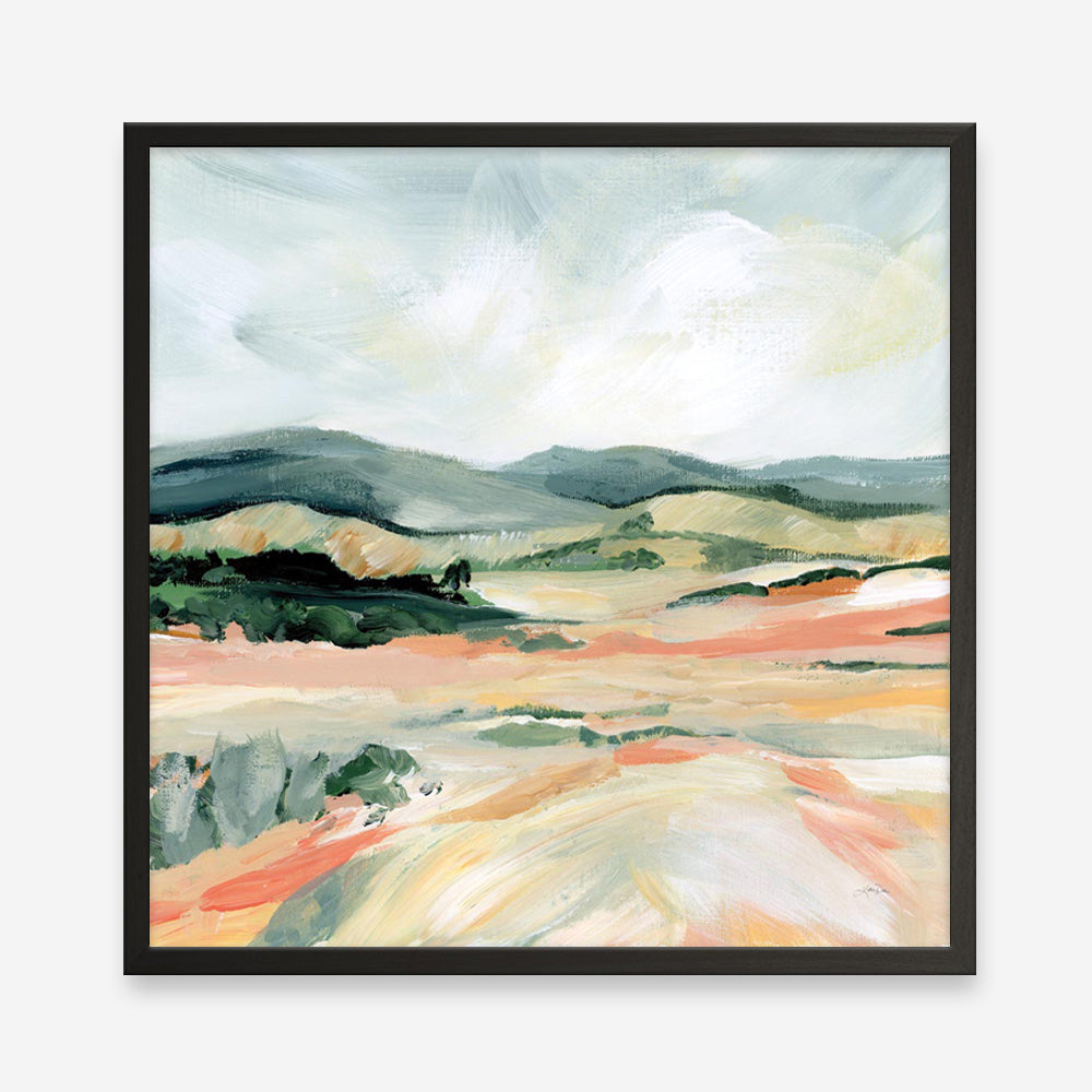 Vermillion Landscape I (Square) Art Print