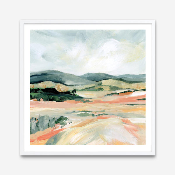 Vermillion Landscape I (Square) Art Print