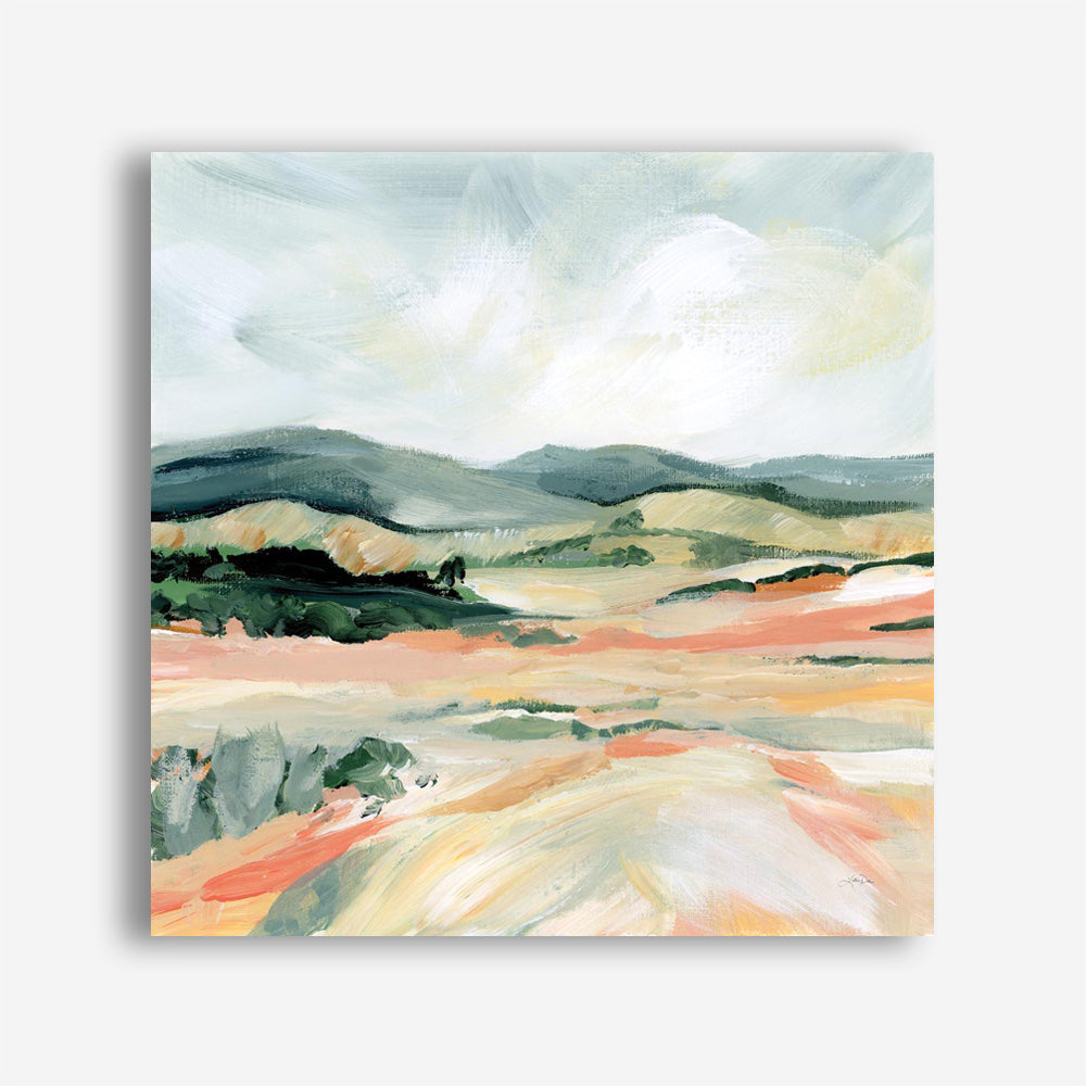 Vermillion Landscape I (Square) Canvas Print