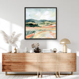 Vermillion Landscape I (Square) Art Print