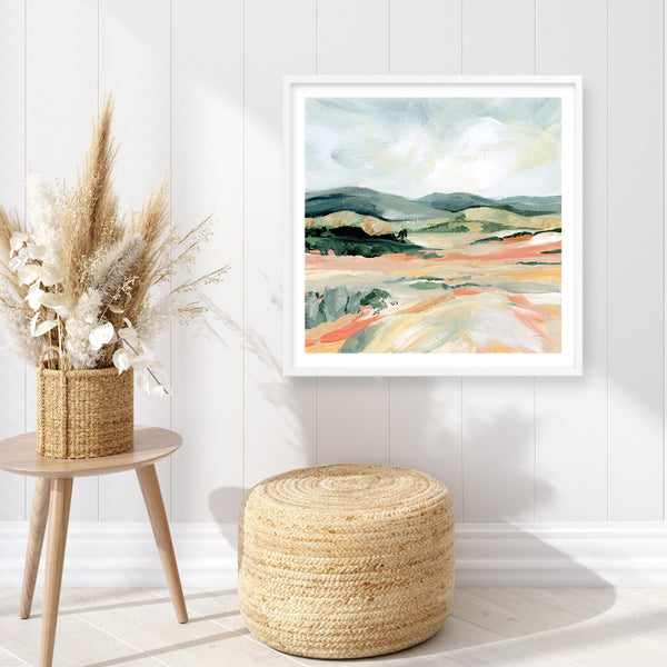 Vermillion Landscape I (Square) Art Print