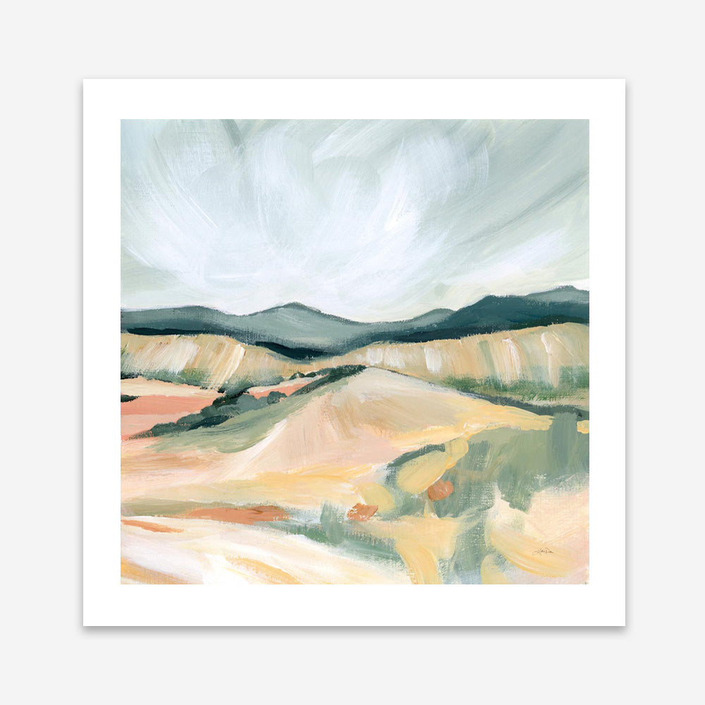 Vermillion Landscape II (Square) Art Print