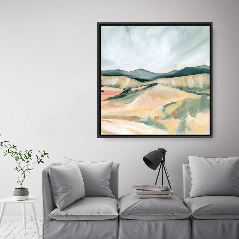 Vermillion Landscape II (Square) Canvas Print