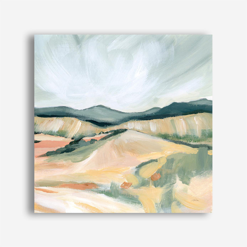 Vermillion Landscape II (Square) Canvas Print