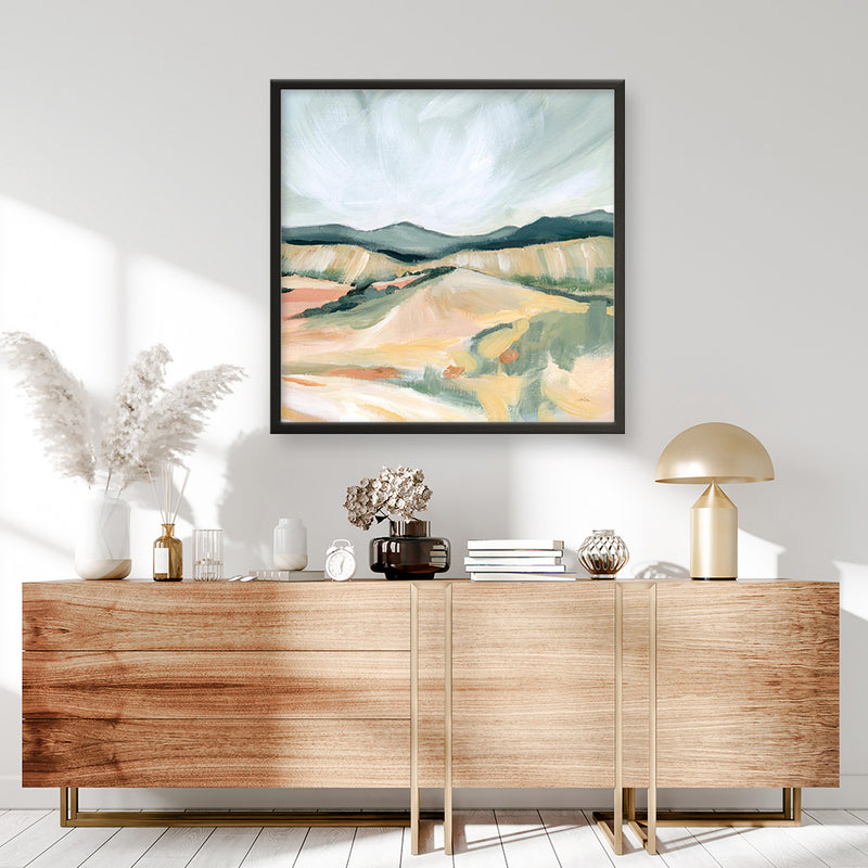 Vermillion Landscape II (Square) Art Print
