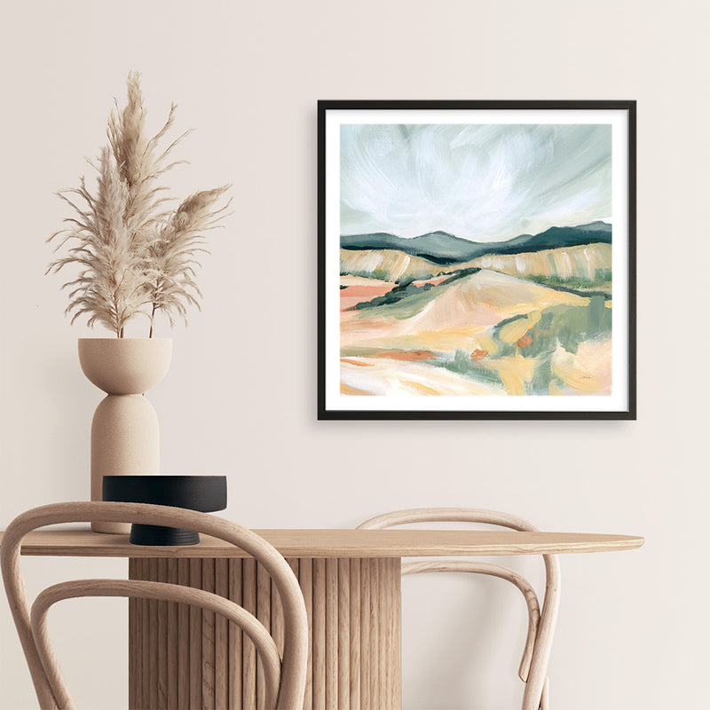 Vermillion Landscape II (Square) Art Print
