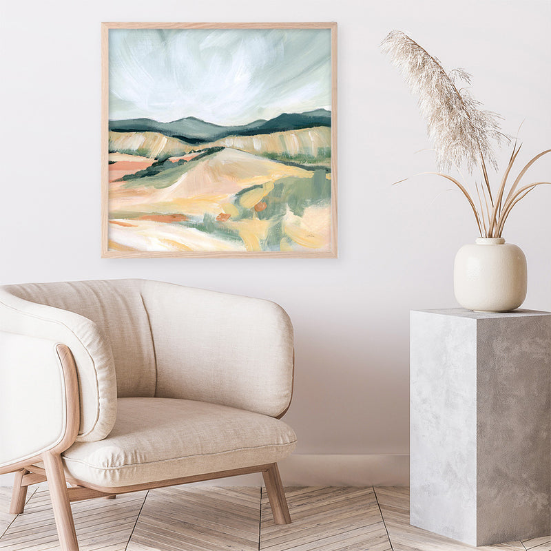 Vermillion Landscape II (Square) Art Print