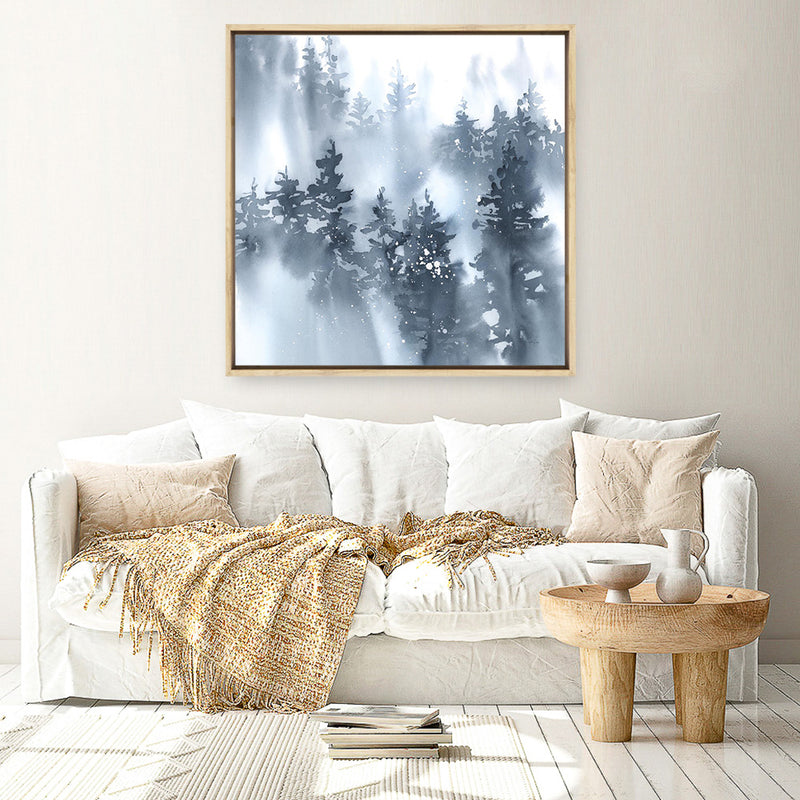 Misty Forest I (Square) Canvas Print
