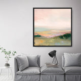 Dark Glowing Valley (Square) Canvas Print