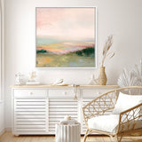 Dark Glowing Valley (Square) Canvas Print